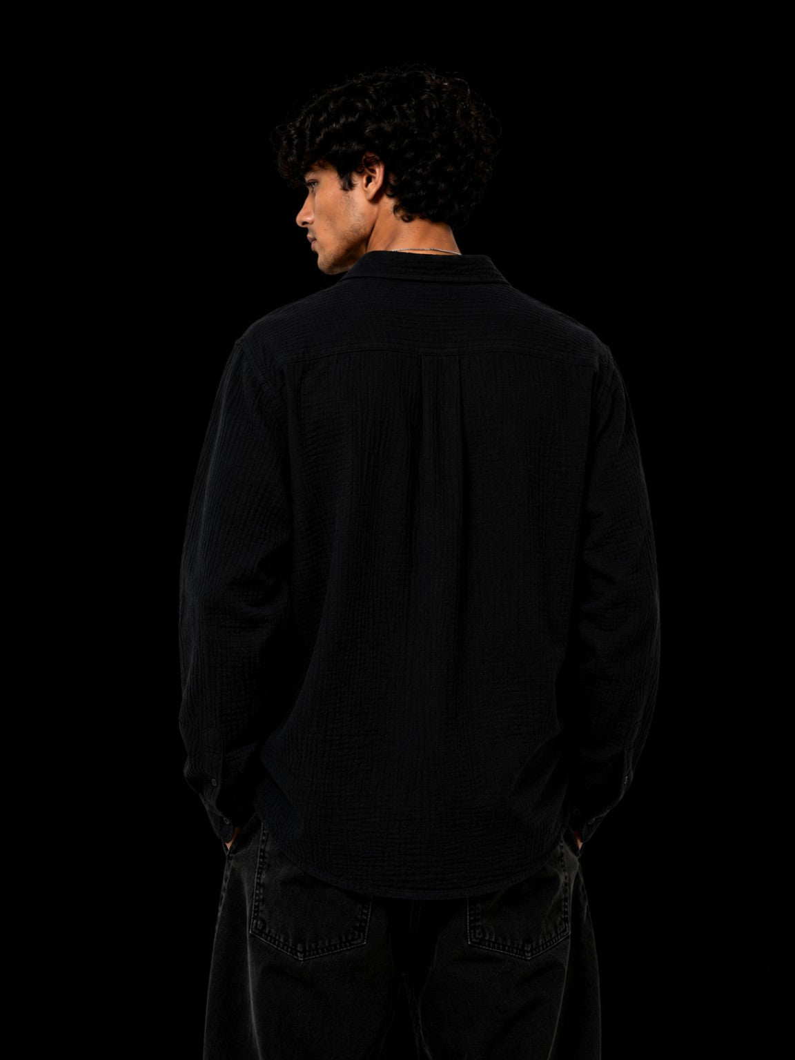 Cheesy Cotton Shirt Black back