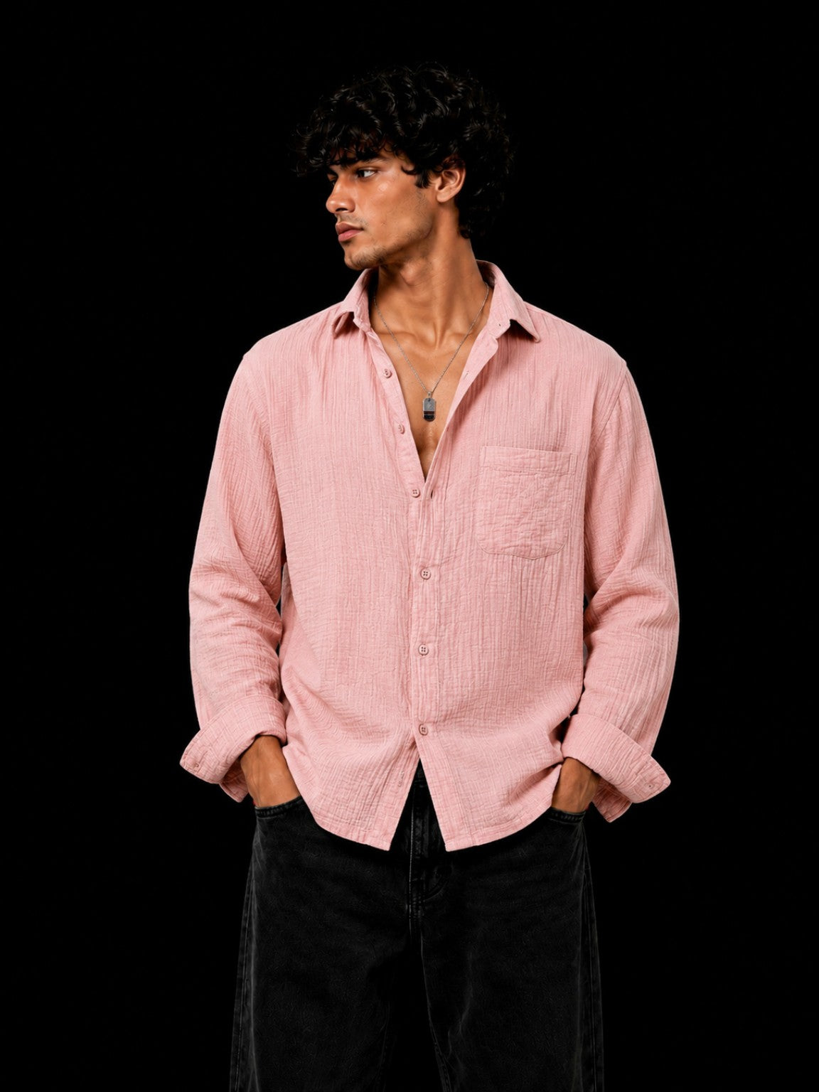 Cheesy Cotton Shirt Pink front