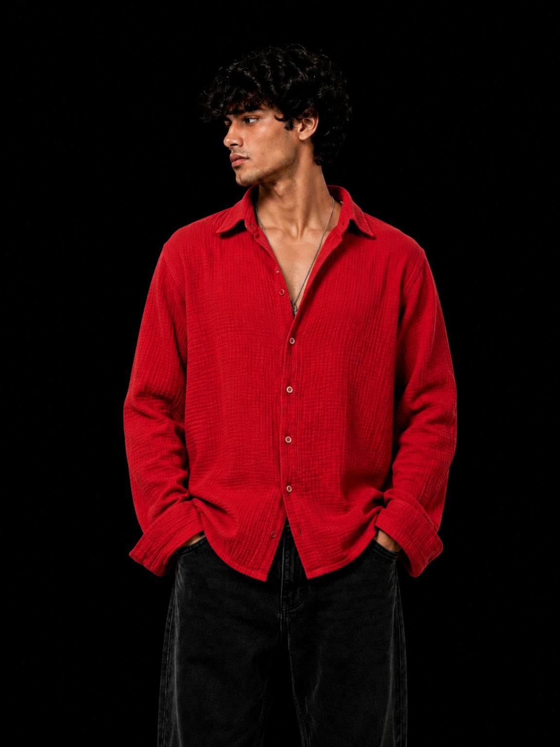 Cheesy Cotton Shirt Red front