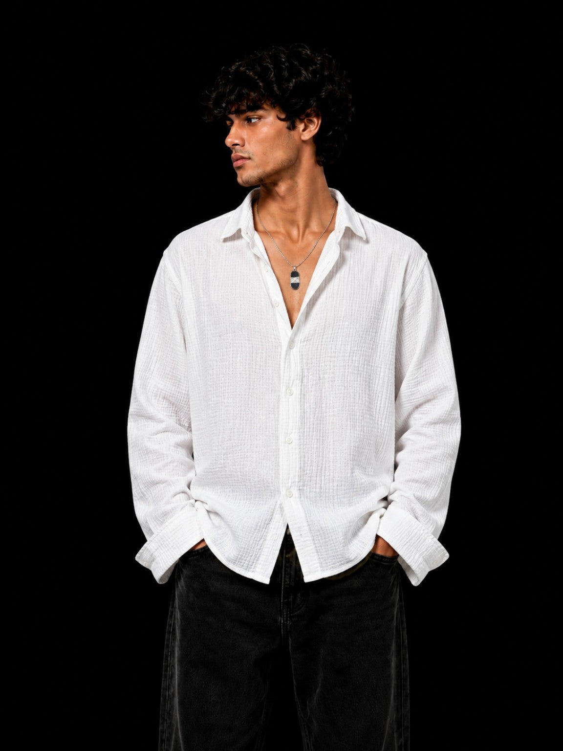 Cheesy Cotton Shirt White front