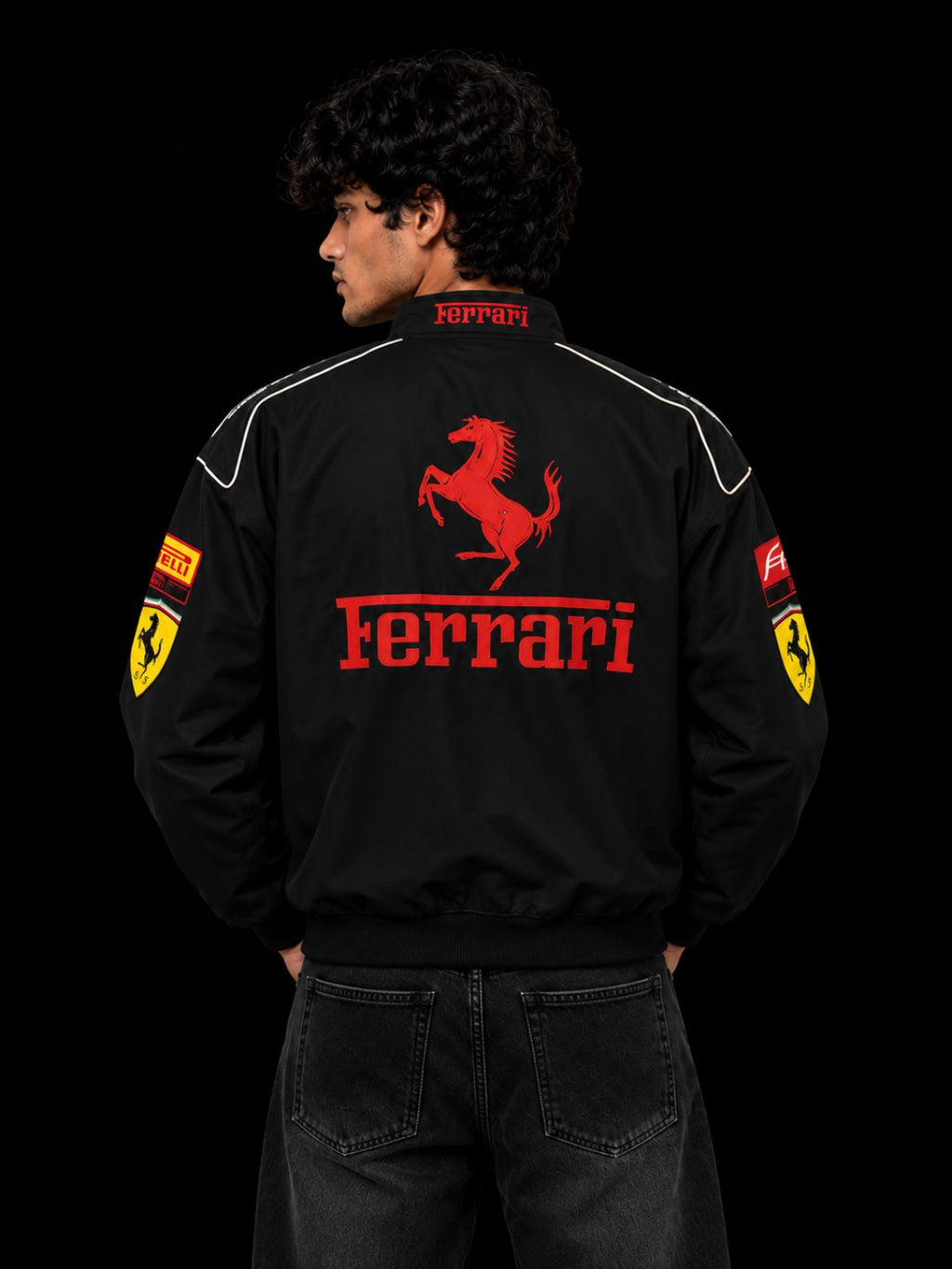 Ferrari jacket black back view